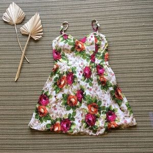 Colorful Floral Summer Mini Dress